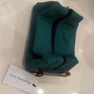Boarding Pass -Green Canvas Travel Pouch